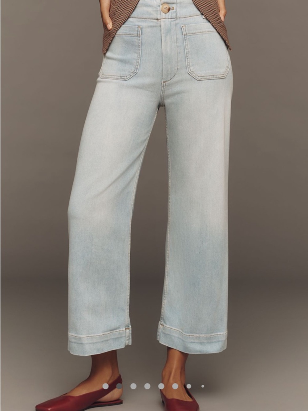 Maeve Colette Crop high rise wide leg jeans, Size 29 - Picture 2 of 12
